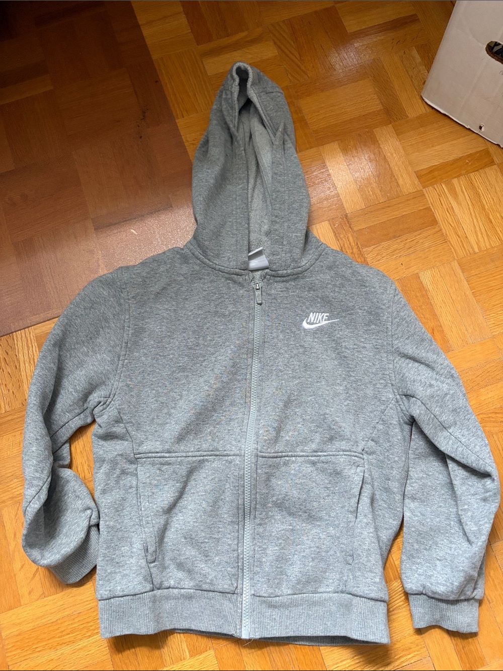 Nike Gray Full-Zip Hooded Sweatshirt